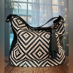 Cole Haan Skylar Woven Leather Hobo